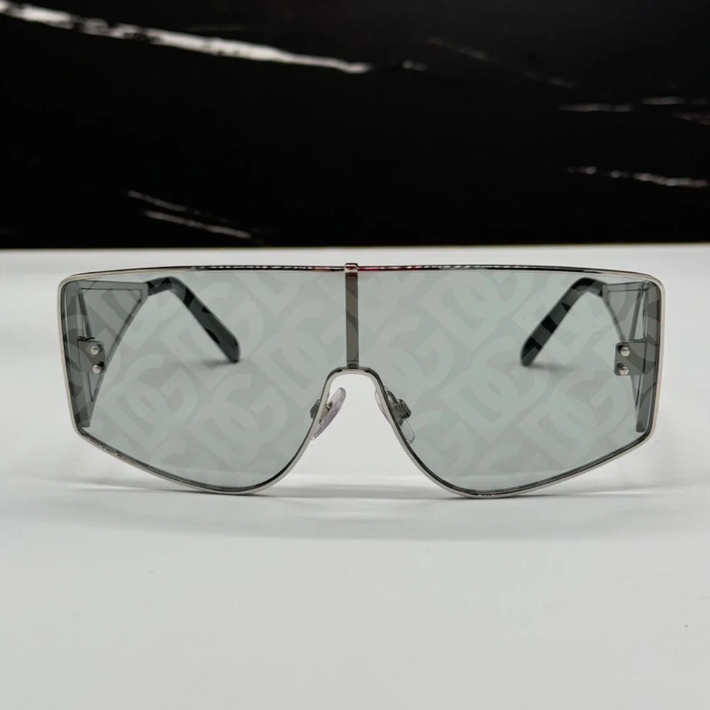 NEW DG2305 05/AL DOLCE&GABBANA SUNGLASSES OVERSIZED SILVER UNISEX EYEWEAR